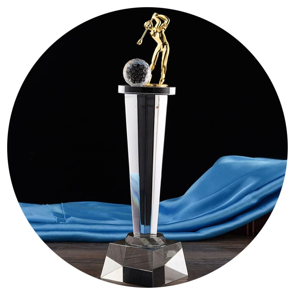 Amazon.co.jp: ゴルフクリスタルクリアトロフィー ゴルフコンペの賞品