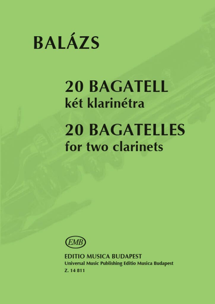 20 Bagatelles for two clarinets recueil de partitions pour duo