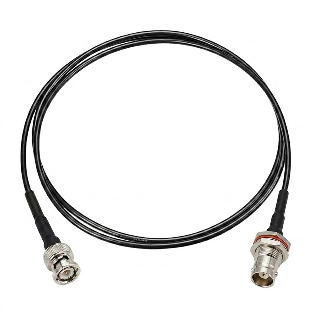 ABONIX BNC Male to BNC Female Bulkhead RF Coaxial Cable 1 Meter (3.3FT), RG174 50 Ohm Low Loss Extension Cable for CCTV Camera, SDR Radio, Oscilloscope, Ham Radio & WiFi Antenna (Pack of 1)-image-26