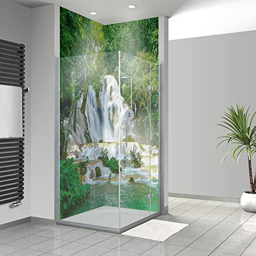 WANDFREUDE individuelle Duschrückwand Aluverbundplatte auf Maß (2 Stück...