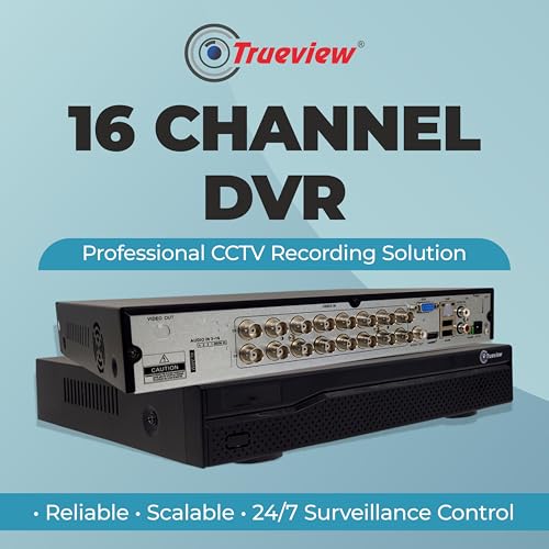 Image of Trueview 16 Channel CCTV DVR | H.265 Digital Video Recorder | Supports Up to 2MP HD Cameras | 5-in-1 HD DVR | Full HD HDMI & VGA Output | P2P Cloud Remote Viewing | Up to 6TB Storage