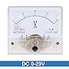 Sourcingmap DC 0-20V Analog Panel Voltage Gauge Volt Meter 85C1 2.5% Error Margin #1