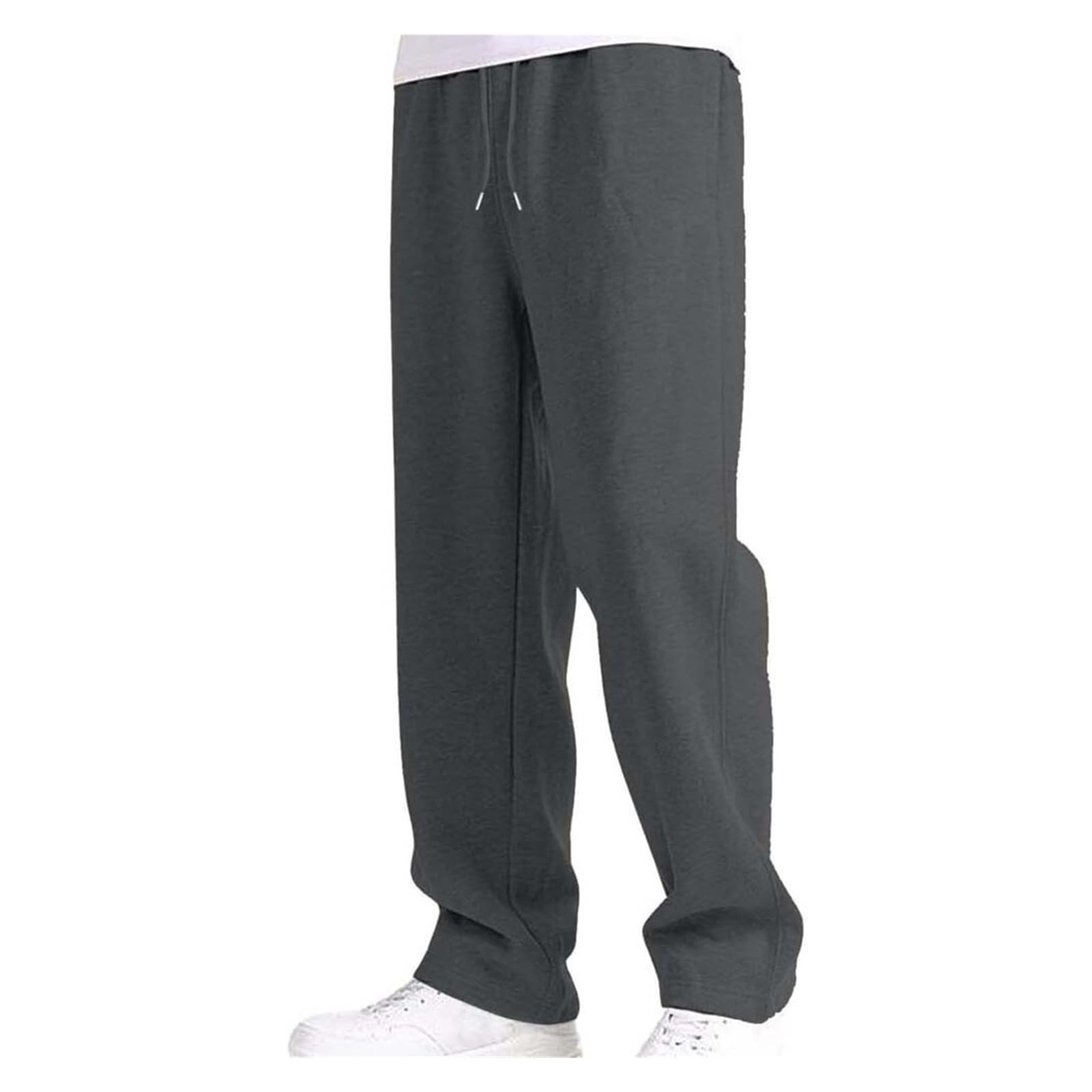 Baggy męskie spodnie do joggingu, szerokie spodnie do biegania, szerokie nogawki, bawełna, elastyczna talia, ciepłe spodnie dresowe z kieszeniami