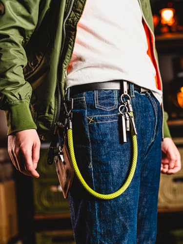 【COLOR iN ID】Rope Keyring Straight Jeans Amazon.com: Fishent Denim Wristlet Keychain for Women Men