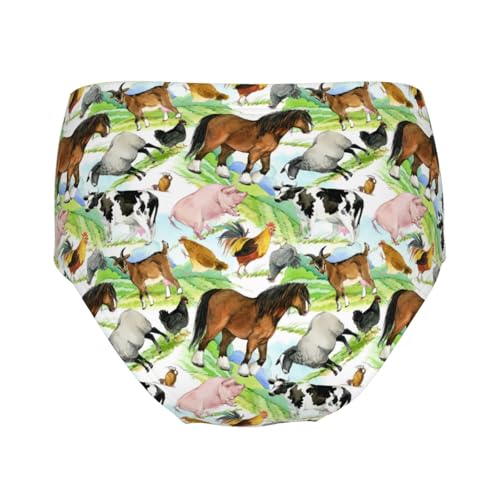 Cartoon Farms Animal Girls' Underwear Soft Cotton Little Girls Panties Comfort Briefs2