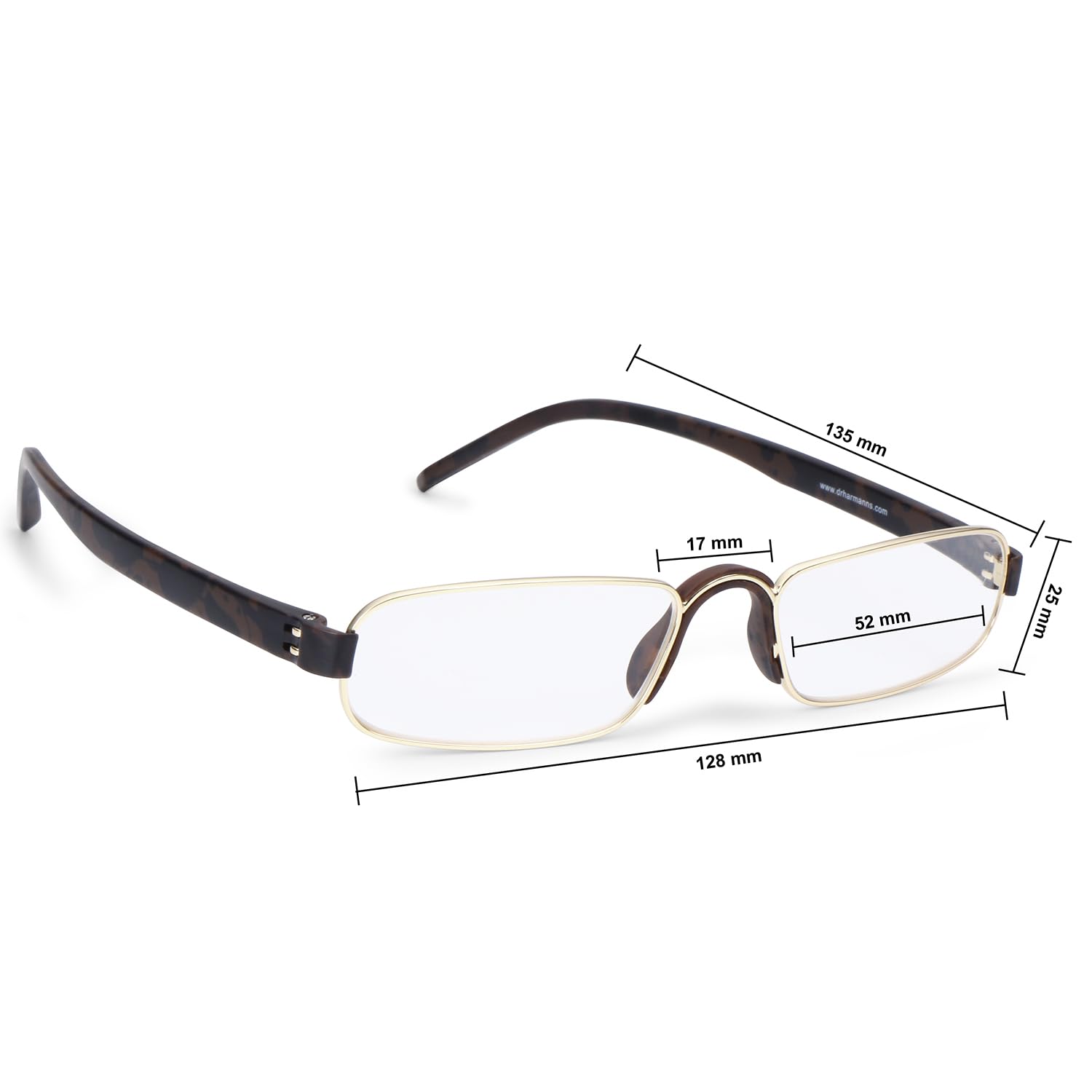 DR.HARMANN'S READING GLASSES® FULL RIM METAL FRAME fitted with Anti Reflection Coating Lens (Model: CEO ARC Gold colour +2.25) 4