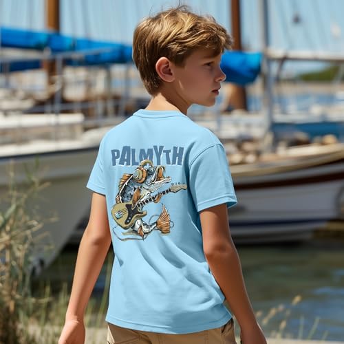 Image of Palmyth Boys Fishing Shirt Short Sleeve UPF 50+ Youth Performance T-Shirt