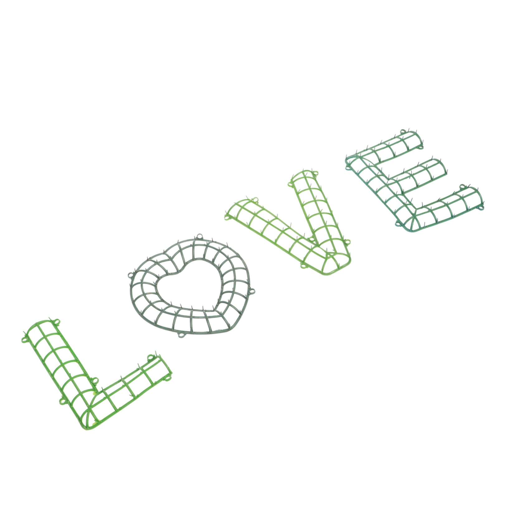 GRIRIW Sturdy Plastic Heart-Shaped Flower Stand DIY Wreath Frame 1 Set Decorative Christmas Wreath Wall Decor Handmade Craft Safe for Hands