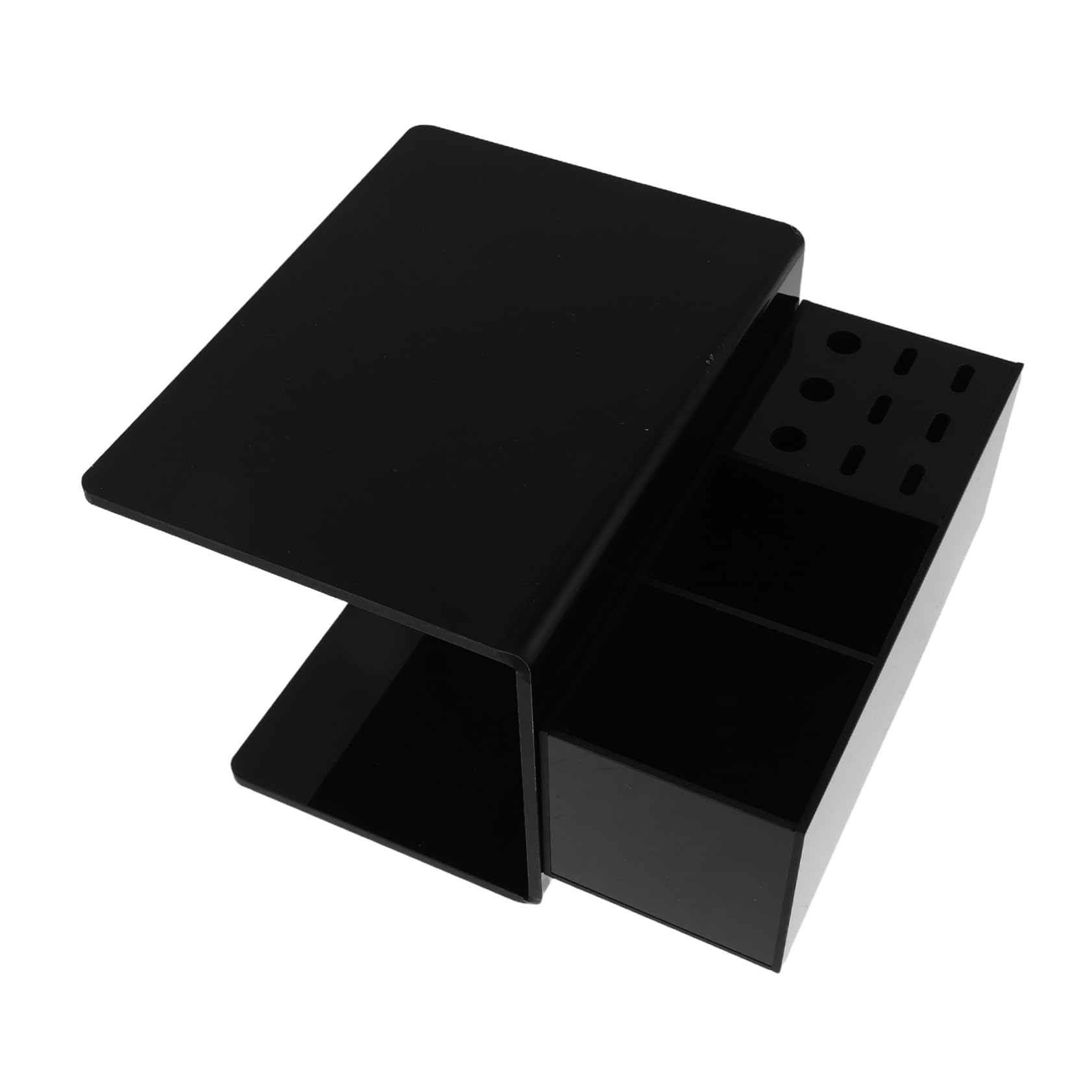 minkissy Organizador de Pestañas con Almohadilla Desmontable para Salón Estante Negro para Almacenamiento y Soporte Ergonómico de Herramientas de Extensión de Pestañas Precisión y Comodidad