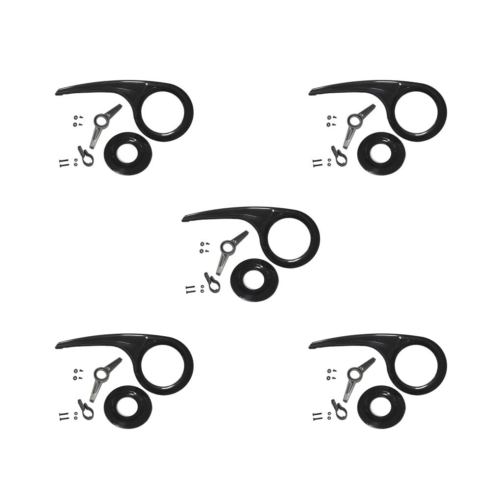 Tragbarer Fahrrad-Kettenschutz, Kurbel, langlebig, für Outdoor-Reitzubehör, schwarz, komplettes Set, 53 x 21 cm, 5 Stück