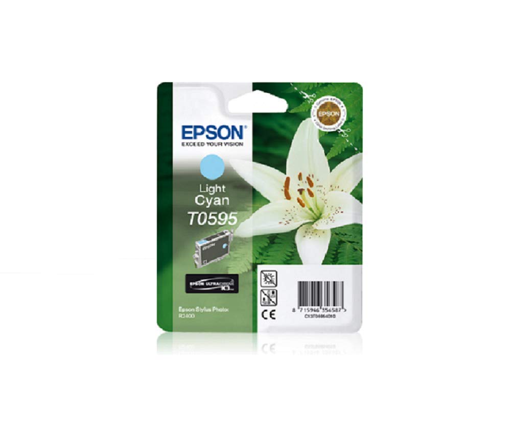 Epson T0595 Tintenpatrone Lilie, Singlepack, hell cyan