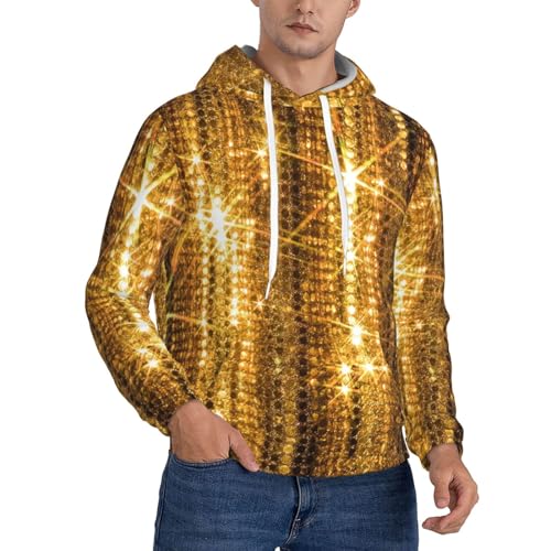 Sweat à capuche paillettes dorées au design scintillant et coupe moderne