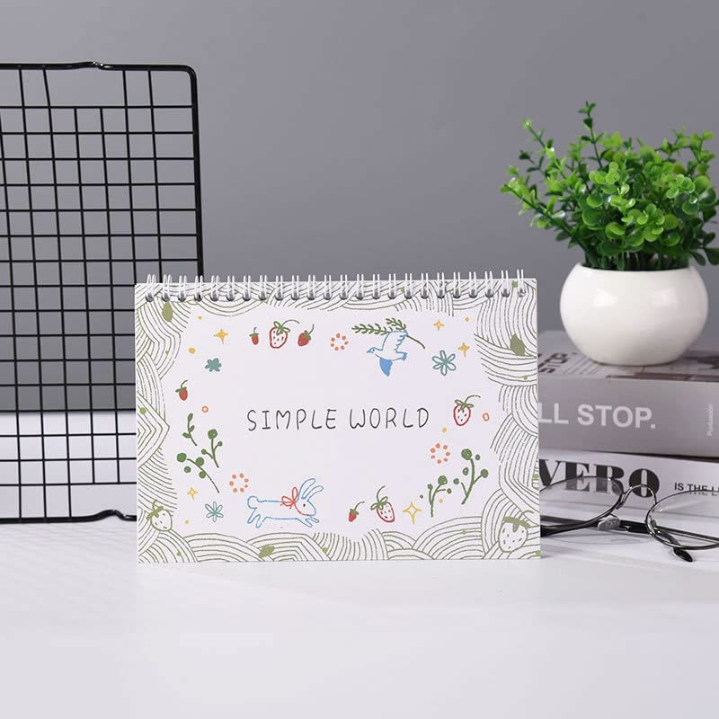 Álbum para coleccionar pegamentos UFU, paquete de 2 unidades, formato A5, 64 páginas, encuadernación en espiral, diseño floral, reutilizable miniatura 3