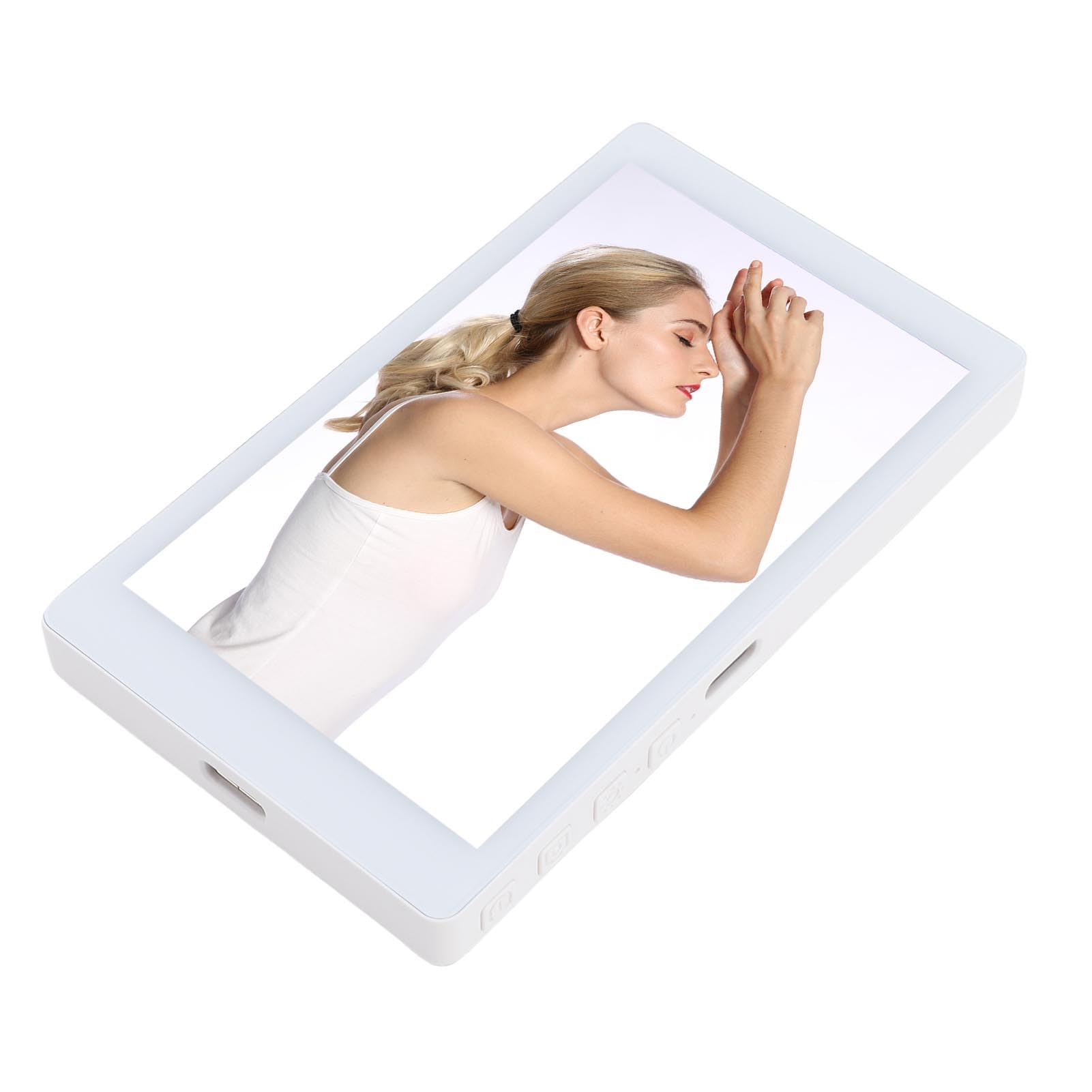 Tosuny 4in Phone Vlog Selfie Check Screen, Magnetisch Kabellos, für (White)