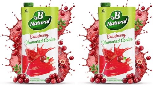 Image of B Natural Cranberry Flavoured Cooler, 1L (Pack of 2)