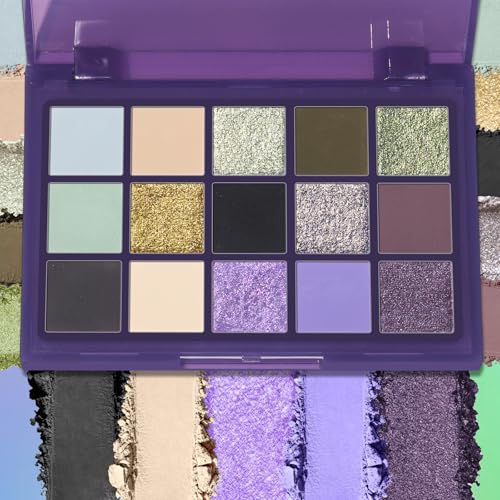 Image of UCANBE 15 Color Eyeshadow Palette - Matte, Shimmer & Metallic Shades, Highly Pigmented, Smooth Blendable Eye Shadow Makeup Pallet Kit for Natural to Bold Looks