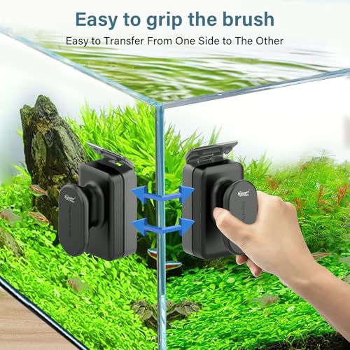 Image of hygger Aquarium Magnetic Glass Clean Tool, Algae Scraper for 0.2 Inch Thick Fish Tank Floating Scrubber Brush with Two Detachable Blades