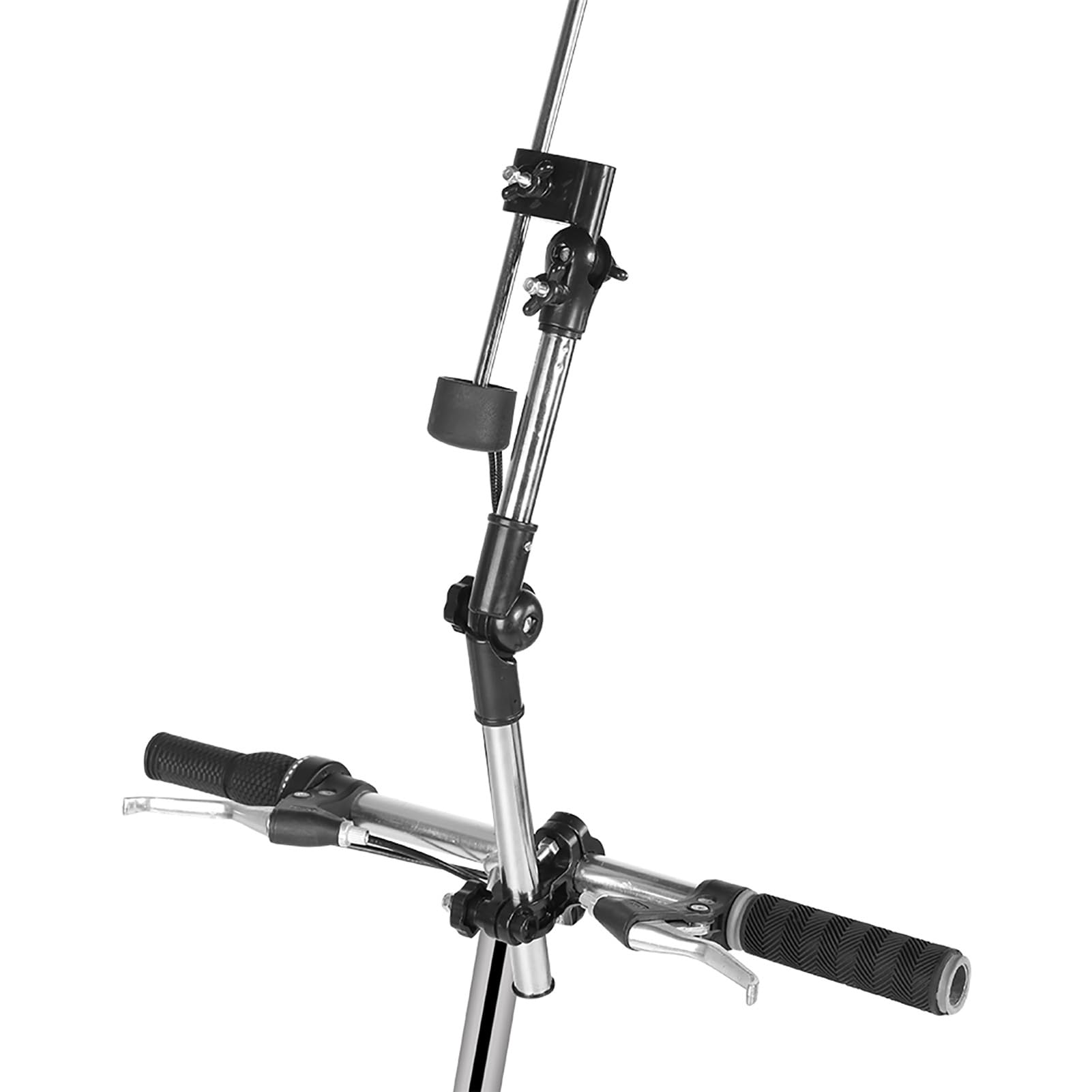 Fabater Soporte para Paraguas, Soporte de Soporte de Montaje Elástico para Paraguas de Bicicleta Ajustable de 360 ​​°, Abrazadera de Paraguas para Bicicleta, Manillar de 0,79-0,98