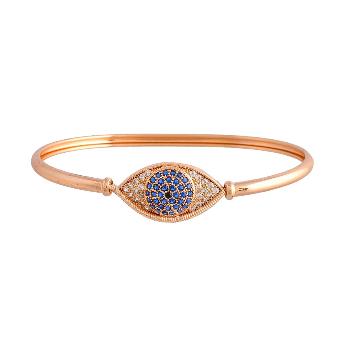 VOYLLA Sparkling Elegance Round Cut Blue and White CZ Evil Eye Adjustable Bracelet (B0CGRW95GD) Amazon Price History, Amazon Price Tracker