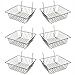 Econoco Multi Fit Black Small Wire Basket for Slatwall, Grid of Pegboard, Commercial All Purpose Basket, (Pack of 6)