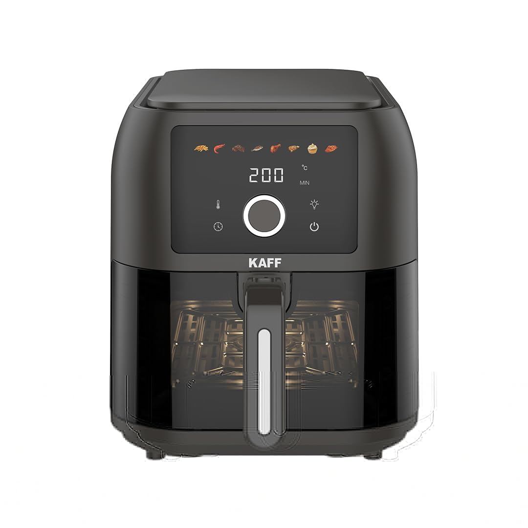 KAFF KFR8 Air Fryer Oven with 360° High Speed Air Circulation Technology | Digital LED Display & Touch Control Panel | Bake, Grill & Roast | 1700W (7L, Black)-image-23