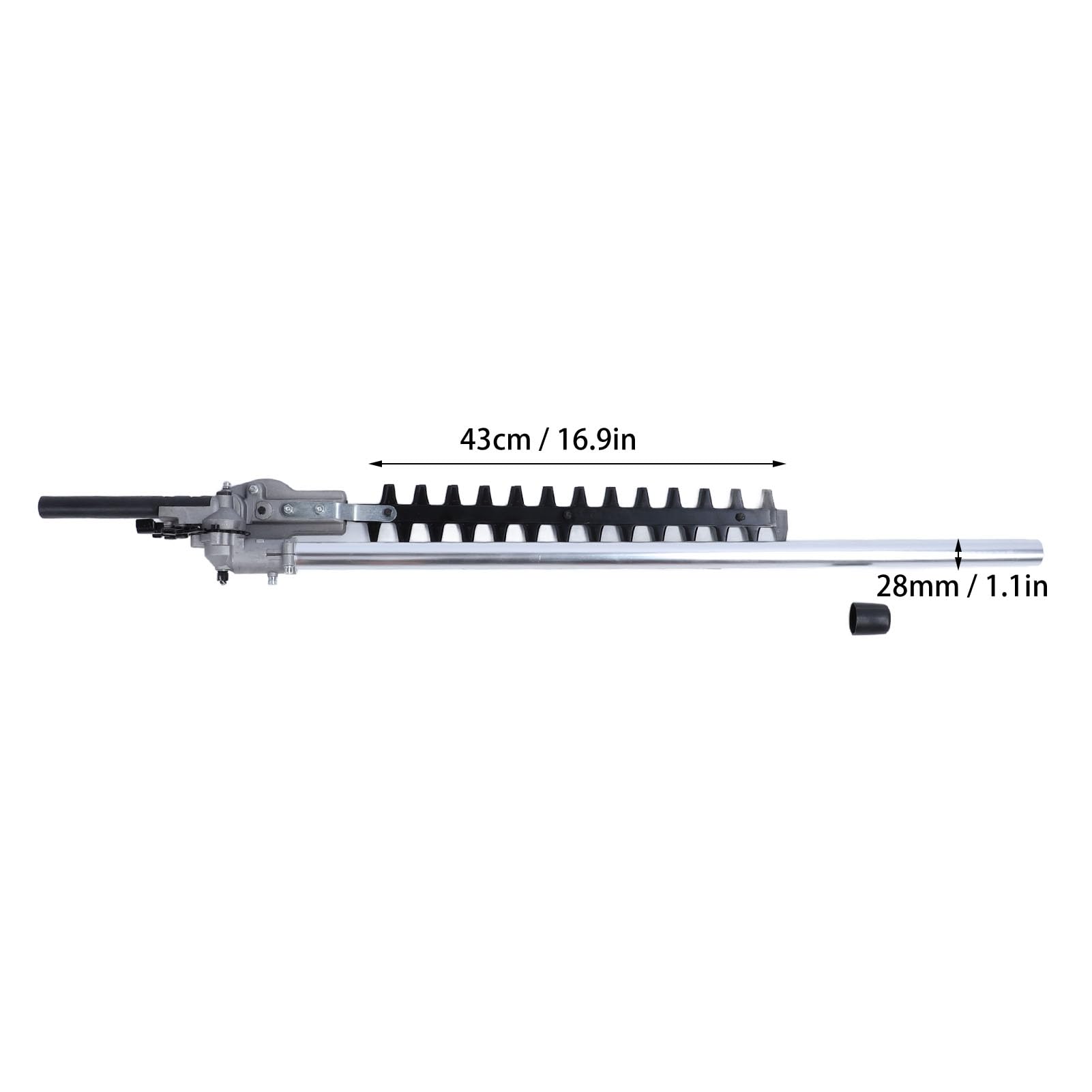 Cortasetos con Poste de Extensión, Accesorio de Cortasetos Ajustable de Alta Eficiencia para Desbrozadoras, Cortadoras de Jardín (28 * 9mm)