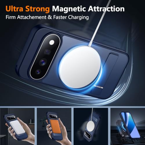 Image of SPIDERCASE Magnetic for Google Pixel 11 Case,with Stand,Blue