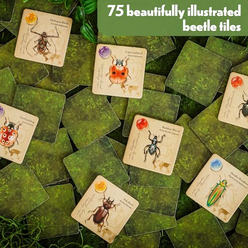 Lovemore Games Jewel Box Family Board Game - Strategic Tile Placement Game for Kids and Adults with 75 Unique Beetles - Great Educational Game for Ages 8+, 1-4 Players, 15-30 Minutes - Image 4