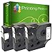 Produktbild Printing Pleasure 3 x D1 45013 S0720530 Schwarz auf Weiß, Schriftband kompatibel für Dymo LabelManager 160 210D 220P 260P 280 360D 420P 450D 500TS PnP & LabelPoint & LabelWriter 450 Duo | 12mm x 7m