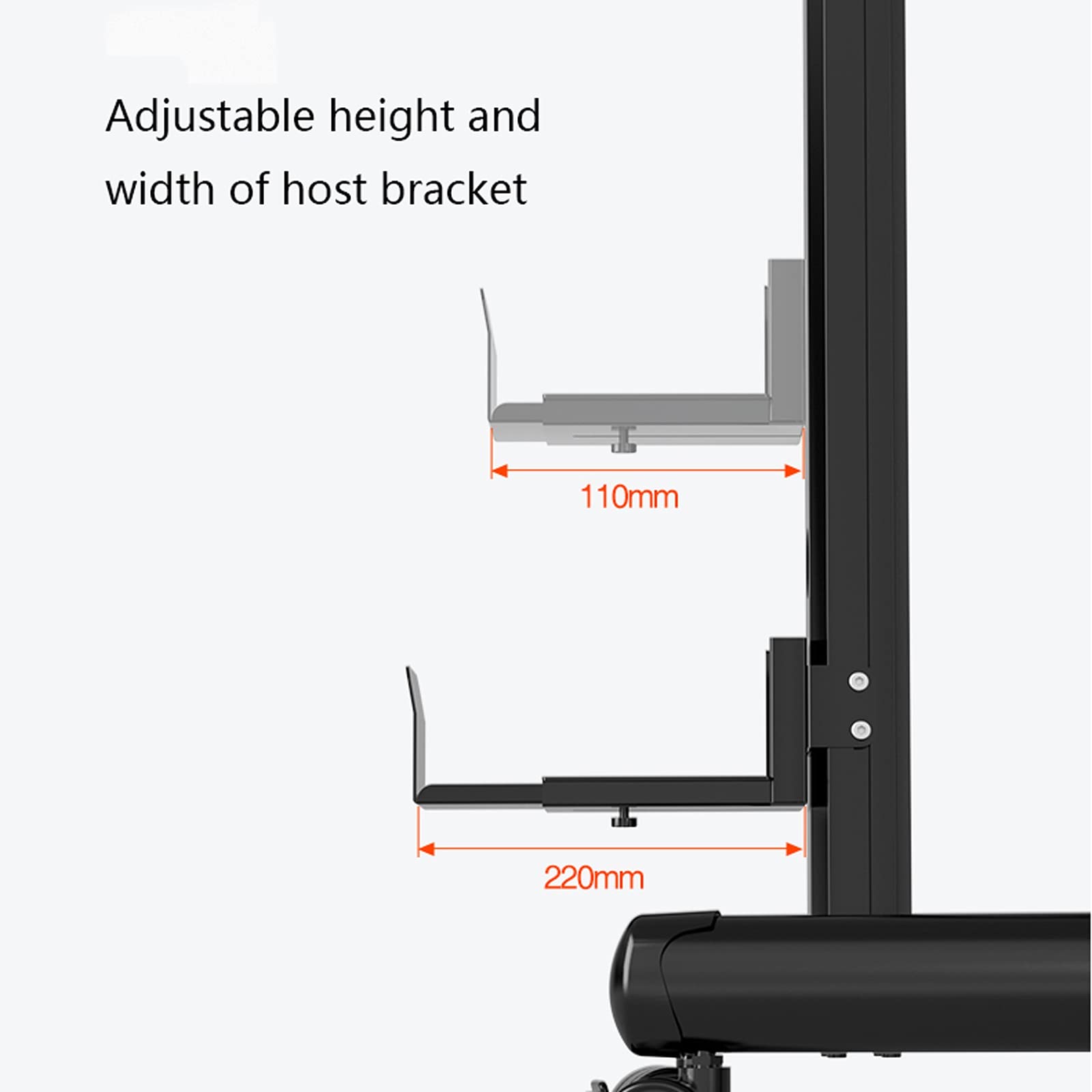 Supporto Monitor Braccio 17 "-24" / 24 "-30" Monitor a sei schermi del monitor del monitor del monitor Carrello mobile con tastiera e supporto per monitor per impieghi gravosi regolabili regolabile Br
