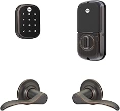 Yale Security B-YRD256-ZW-NW-0BP Yale Assure Lock SL with Z-Wave with Norwood Works with Ring Alarm, Smartthings, and Wink Smart Touchscreen Deadbolt with Matching Lever, Key-Free, Bronze