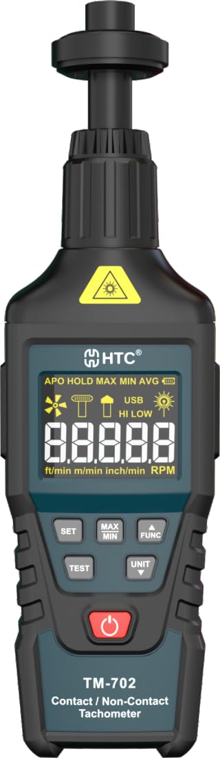 HTC TM-702 CONTACT/NON-CONTACT TACHOMETER WITH USB INTERFACE By Skyking ®-image-28