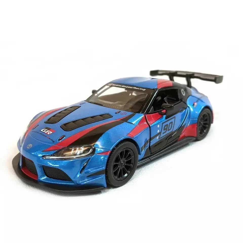 Kins Mart Toyota GR Supra Racing Concept Livery Edition 1:36 Scale Diecast Sports Car Model – Collectible (Blue)