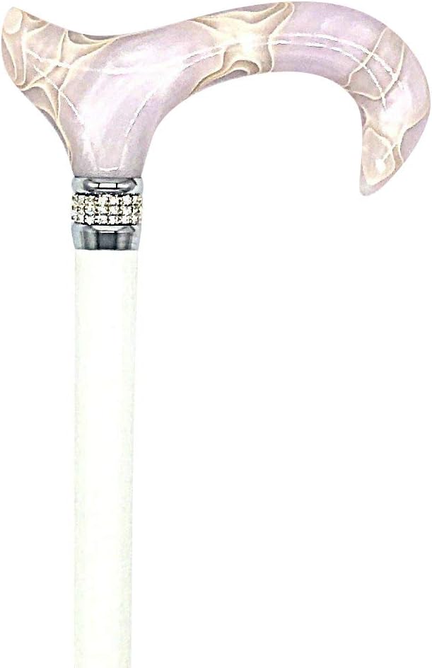 Classy Walking Canes Adjustable Shinny White Rhinestone