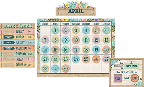 Teachercreatedresourcesrusticbloomcalendarbulletinboardset  Urban Country Home Decor Teacher created resources rustic bloom calendar bulletin board set  urban country home decor
