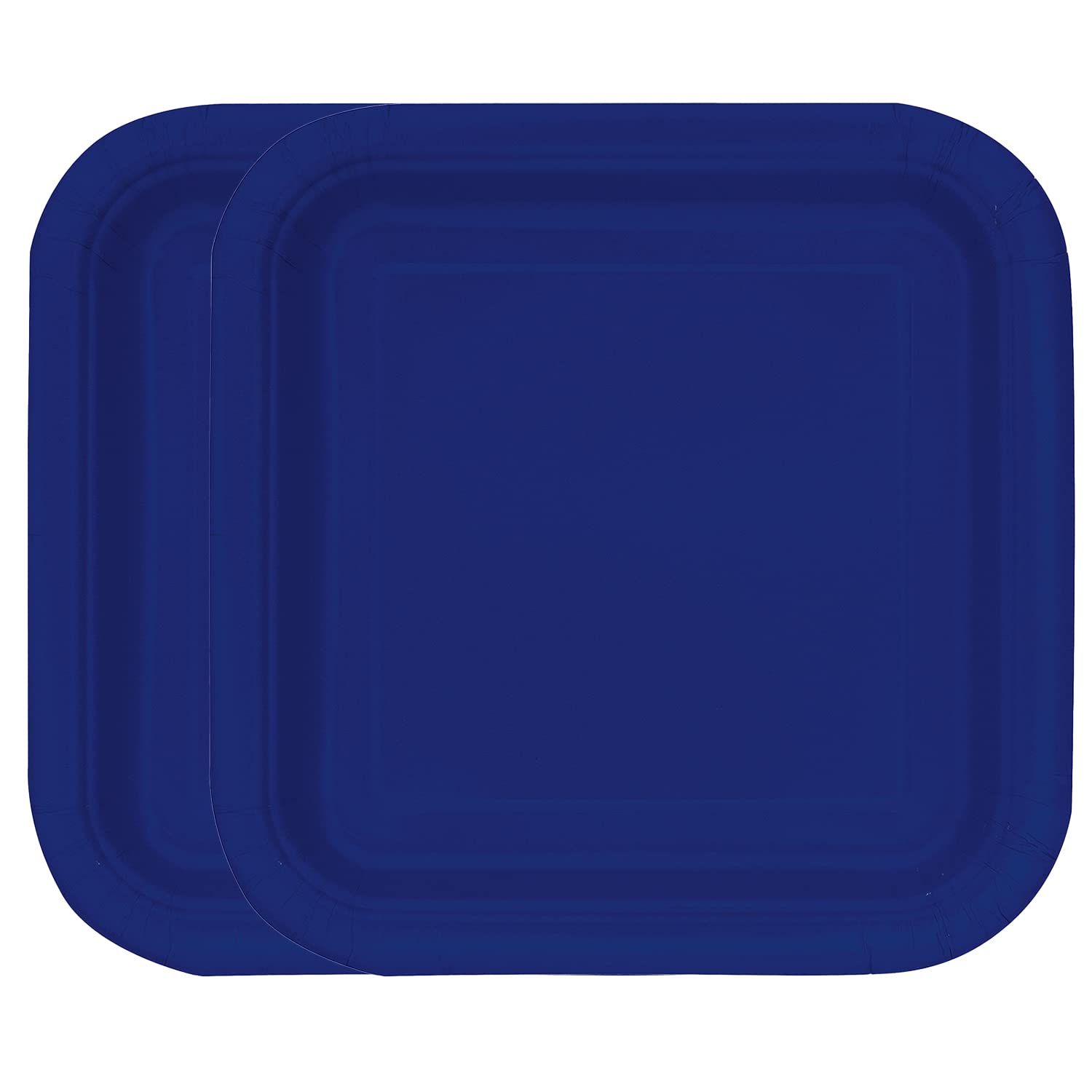 WedDecor Navy Blue 18cm Disposable Paper Square Dessert Plates 16 Pack — image 1