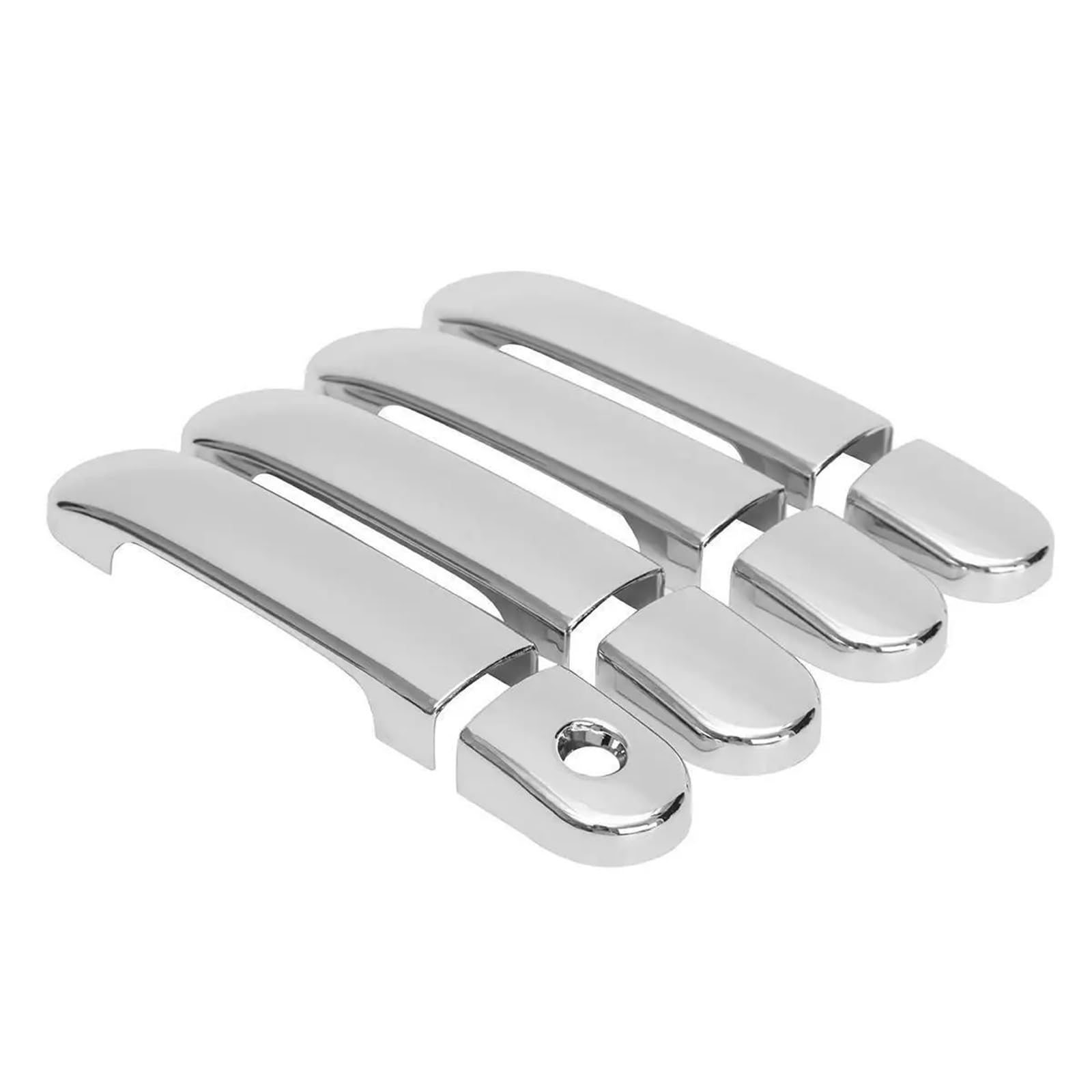 Rdwspli One Color Exterior Handle Shell Compatible With Nissan For Versa For Tiida 2004-2011 Chrome Outside Exterior Door Handle Protector Cover Trim W/O Smarykey