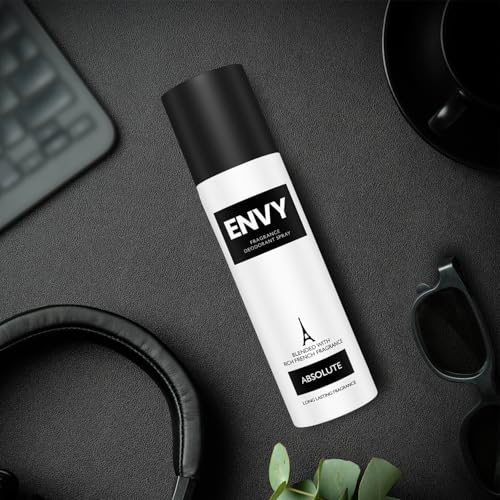 Image of ENVY Absolute Deodorant For Men -140 ML Each, Pack of 3 | Long Lasting Deodorant Fragrance Scent