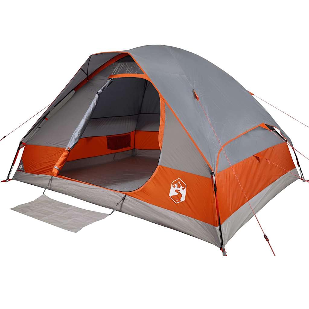 Genérico Tienda de campaña iglú para 4 Personas Impermeable Gris Naranja,Deportes,Actividades al Aire Libre,Camping y Senderismo,Tiendas de campaña-94779
