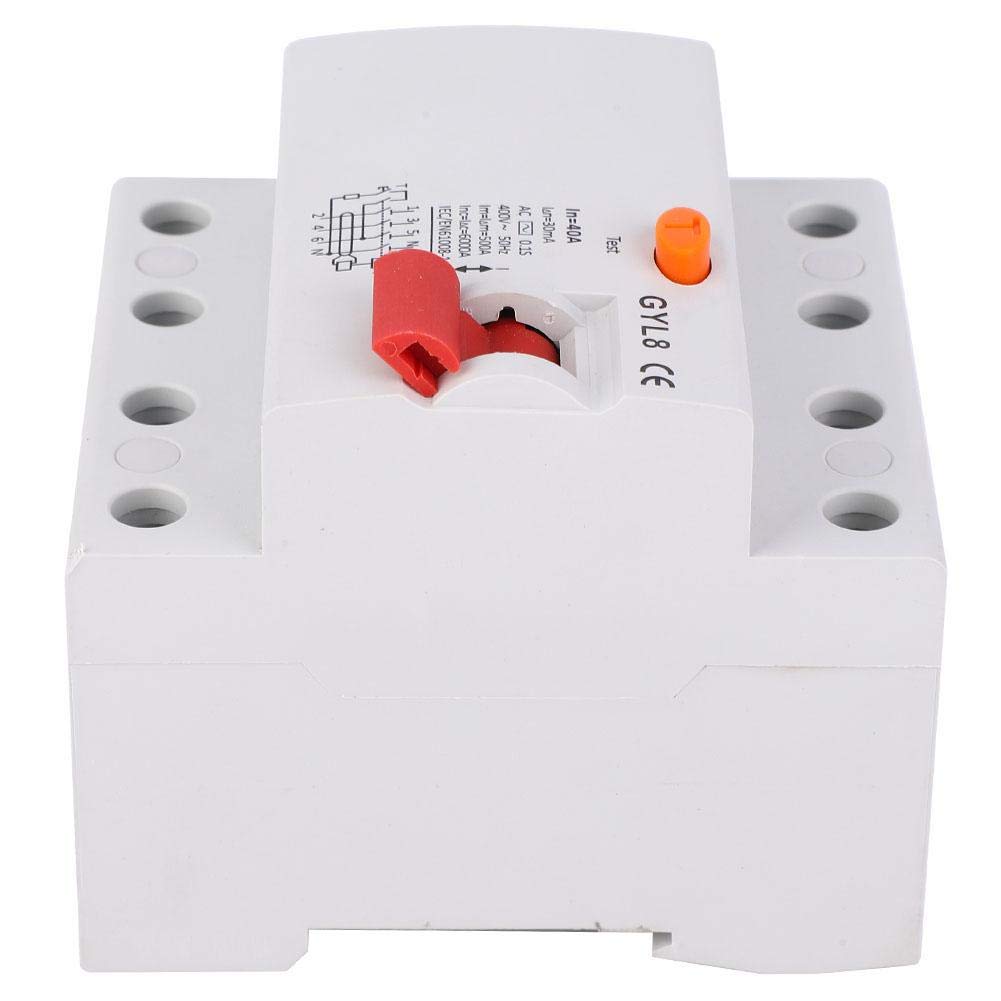 IEUMJNAT RCBB RCBO Circuit, Breaker 400VAC 25A 40A, Leakage Protector, 63A for Industry Commerce