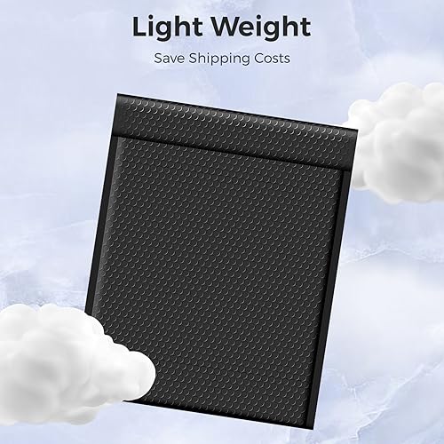 Image of Metronic Large Bubble Mailers 12x15 Inch 40 Pack Padded Envelopes Black | Waterproof Bubble Envelopes Self Seal Opaque Cushioning Mailer Shipping Bags for Clothes, Books, Jewelry, Makeup Supplies