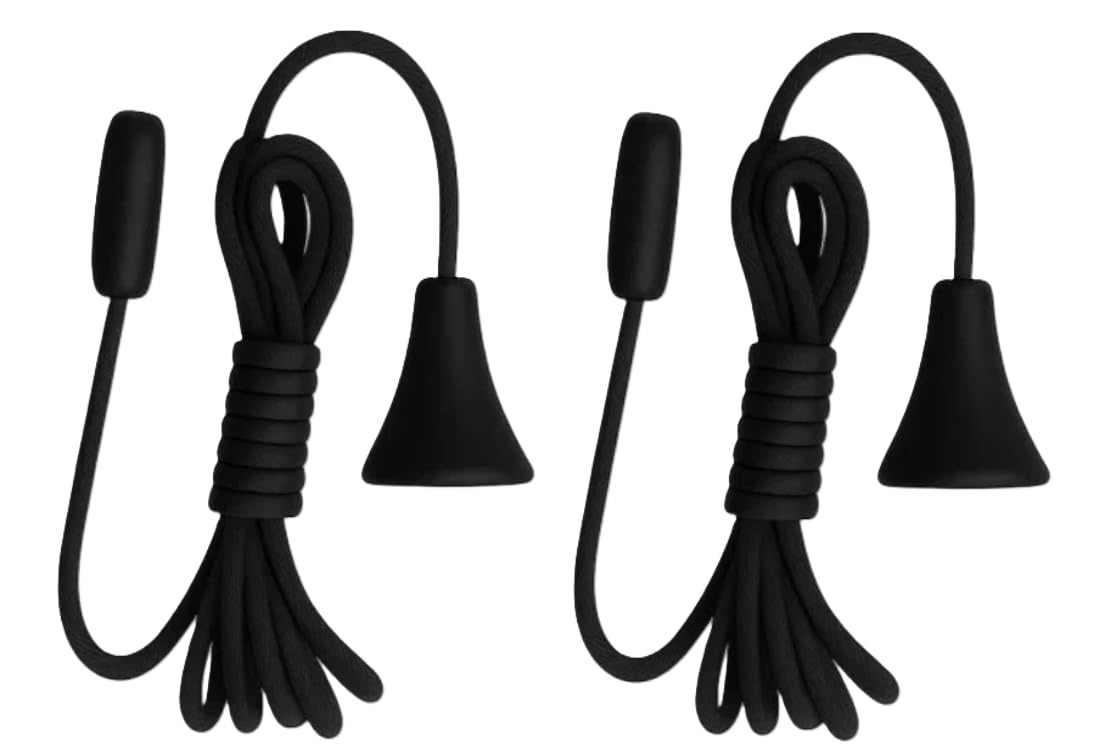 Taps2Traps 2X Light Pull Cord Switch Strings – Black, 5ft (150cm) Each – for Bathroom, Shower, or Ceiling Light Switches