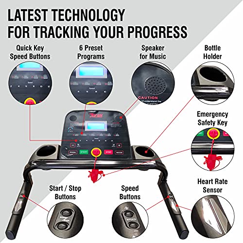 Image of Avon TM-110 Multi (3 HP Peak) Motorized Treadmill with 3 Step Manual Incline, Black