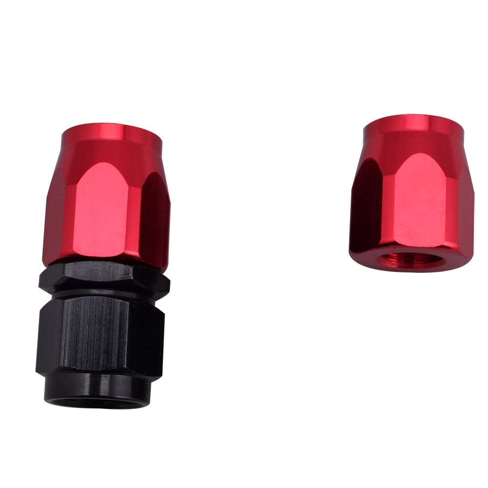 Tubo intrecciato in nylon e acciaio inossidabile AN10 10 AN da 3 metri + kit adattatore per raccordi per estremità tubo AN10 di tubo olio/carburante/acqua