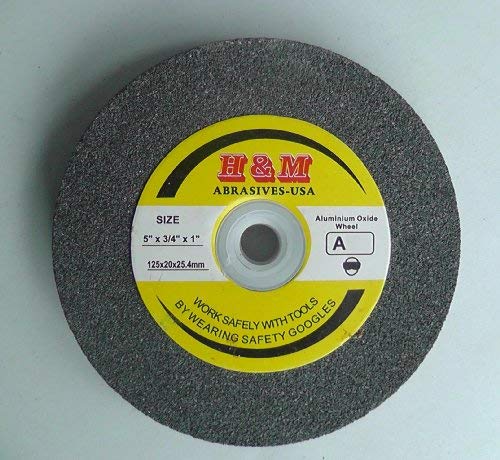 6 x 1 x 1 x 1 Bench Grinding Wheel 60 grit Vitrified 1 Arbor Includes 3/4 5/8 1/2 Bushing