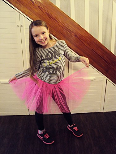 Giplam Tütü Tutu - Falda de Ballet Multicolor para niña, Rosa, 104/110/116/122/128/134/140