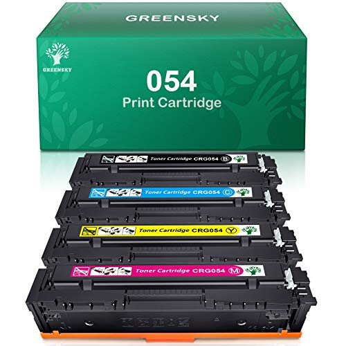 Crazy Clearance GREENSKY Compatible Toner Cartridge Replacement for Canon 054 CRG 054 054H for Canon Color ImageClass LBP622Cdw Canon Color ImageClass MF644Cdw MF642Cdw Printer (Black, Cyan, Magenta, Yellow)