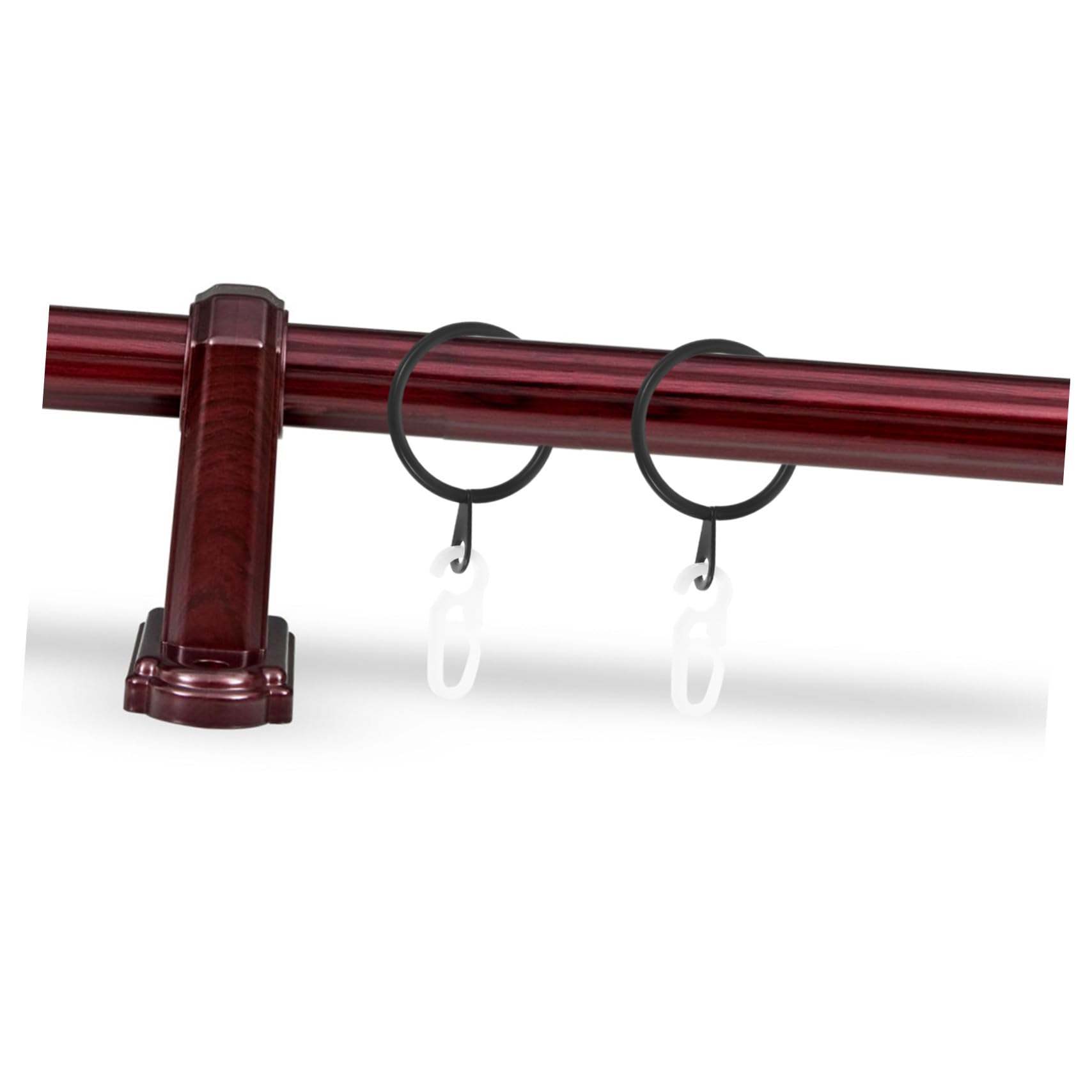Sosoport 45sets Anelli per Tende in Metallo Nero Ganci Anelli per Appendere Tende da Finestra e Porta Compatibili Aste
