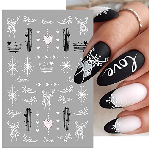 Tailaimei Valentine's Day Nail Stickers, Self-Adhesive 5D Nail Art Decals For Diy Nail Decorations, Large Pattern Design For Heart Love (6 Sheets) #TOP7