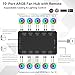 GSCOLER 10-Port ARGB & PWM Fan Hub Controller - Magnetic Mount 5V/3PIN RGB PC Fan Hub with Wireless Remote, Chassis Key Control & SATA Power - Support 10 PWM Case Fans Splitter & ARGB Lighting Devices